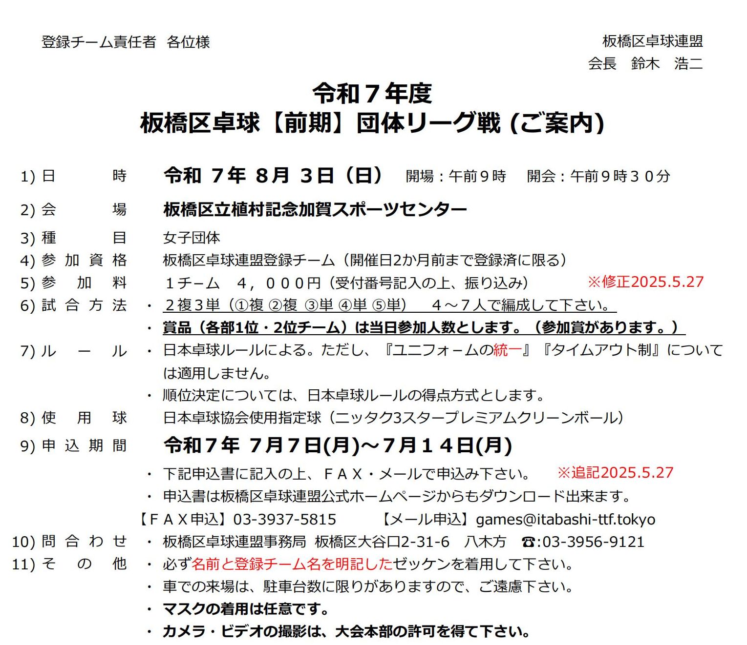 大会要項