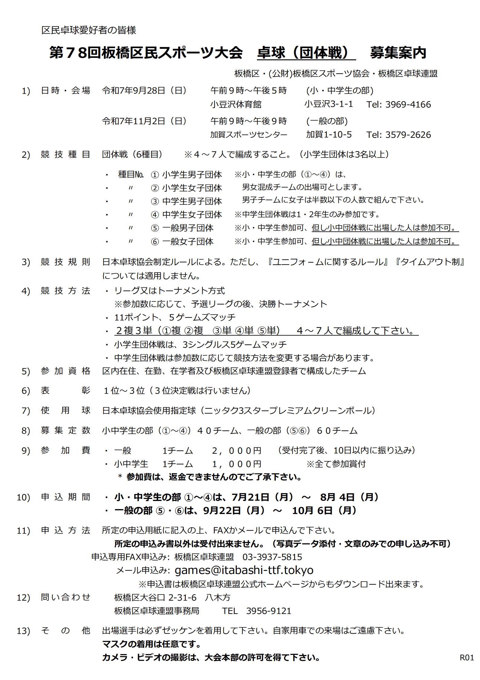大会要項